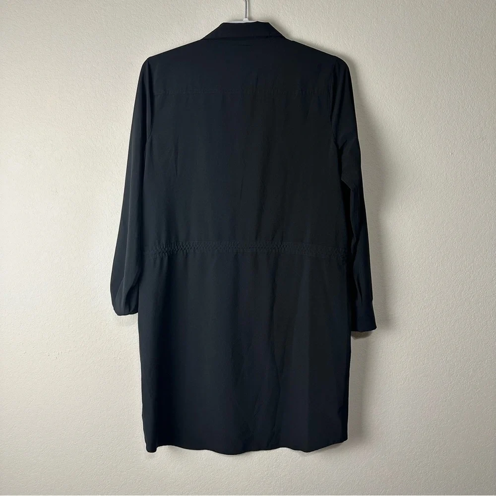 Athleta Black Long Sleeve Athletic Athleisure Zuma Shirtdress Size Medium